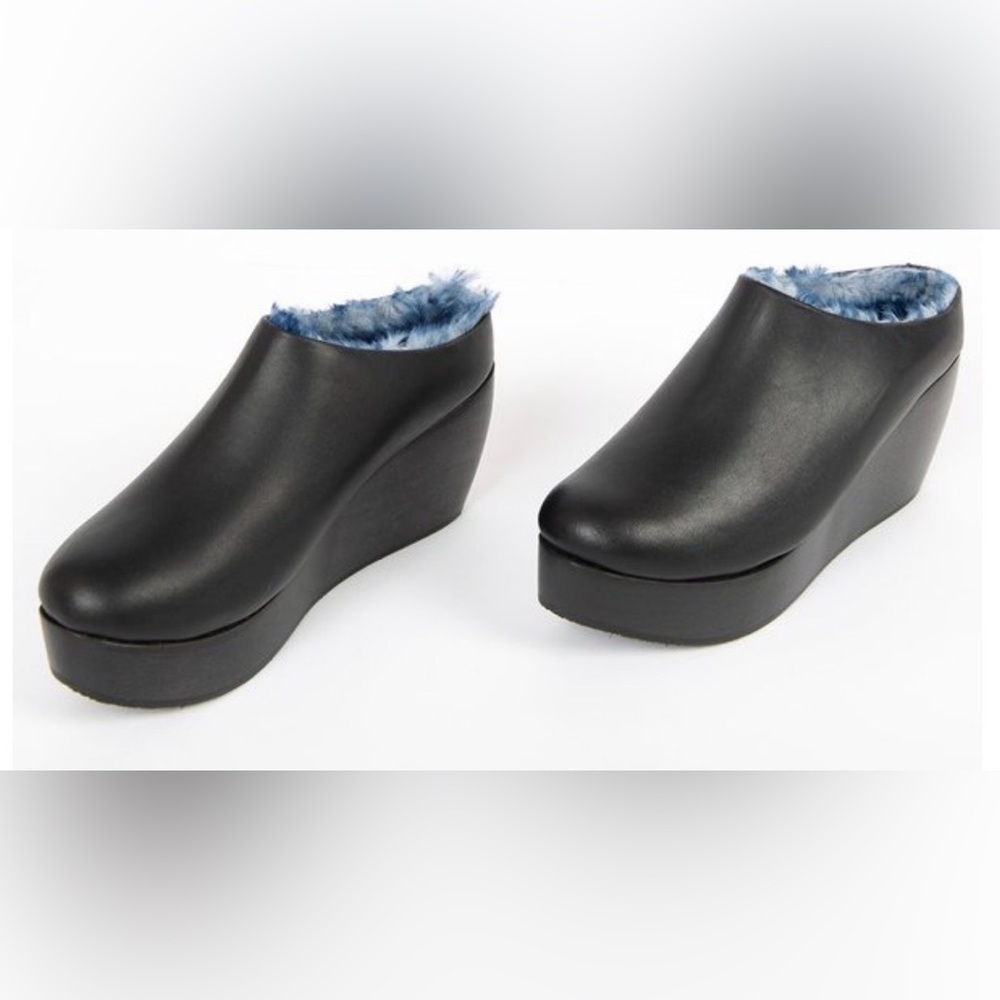 Free People Sydney Brown Vegan Fur Clogs